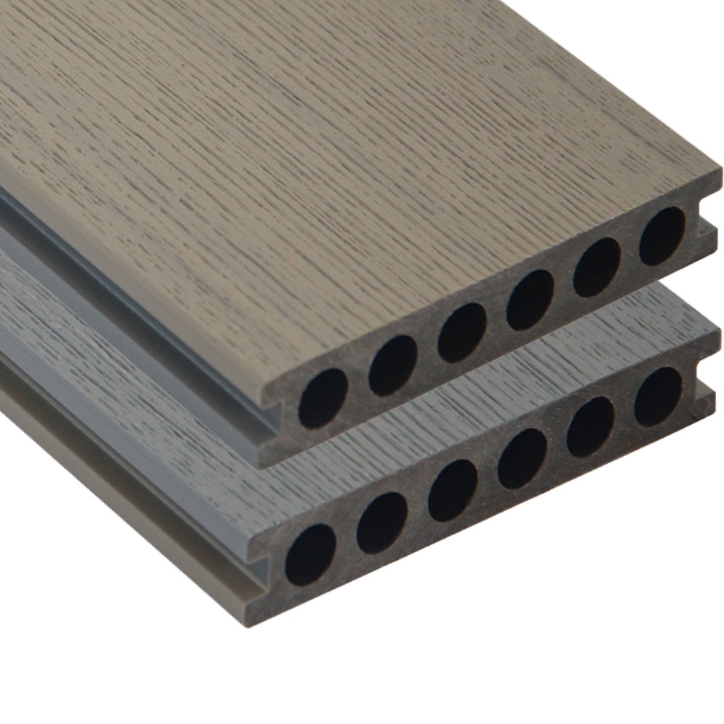 [EFDCX140-2.5CGNA] Eco Fascia Co-Extruded Dual Tone Decking Board [140MM] (Cement Grey & Natural Dual Tone, 2.5m)