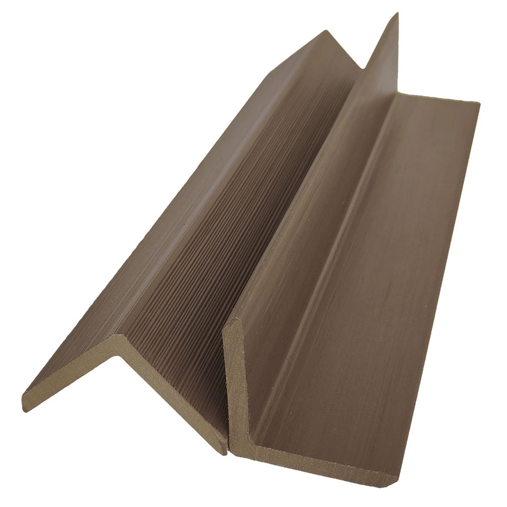 [EFSCES50-2.5CB] Eco Fascia WPC Slatted Cladding Edge Seal [50MM] (Chocolate Brown, 2.5m)