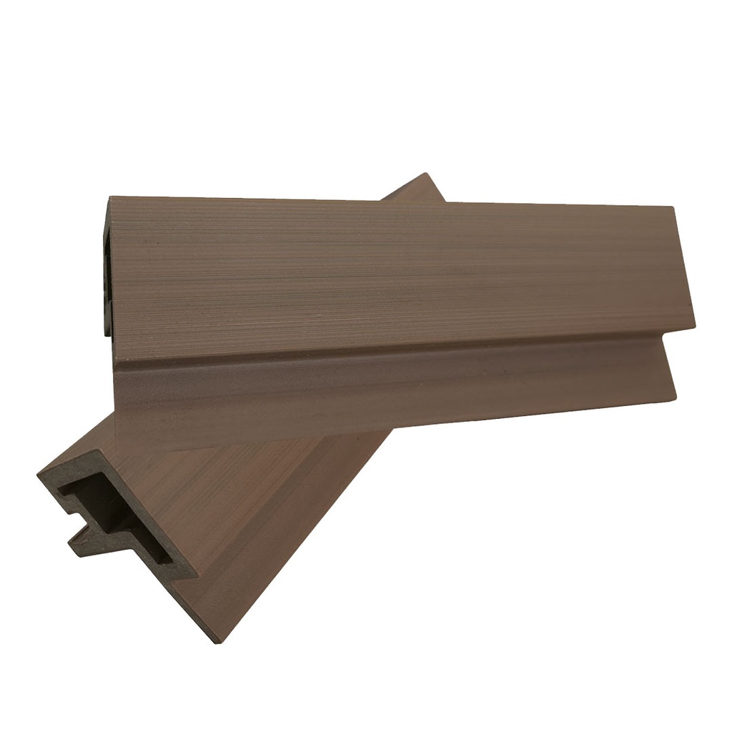 [EFSCEX50-2.5CB] Eco Fascia WPC Slatted Cladding External Trim [49.5MM] (Chocolate Brown, 2.5m)